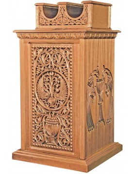 Wood carved Candle stand 0707018